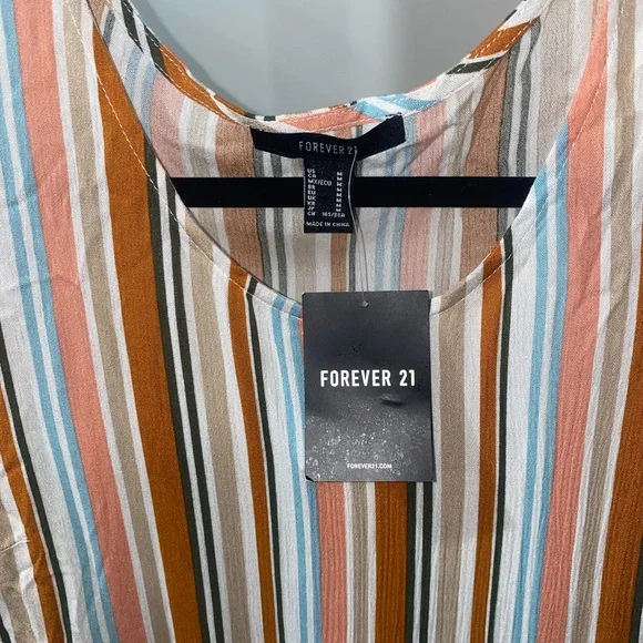forever 21 striped dress size medium new with tags - Picture 4 of 7